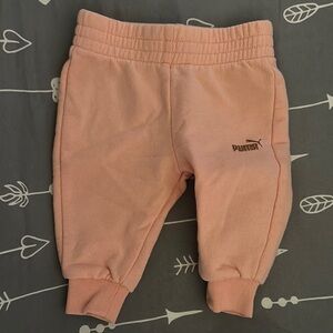 Puma Kids' Pink Fleece Jogger Bottoms